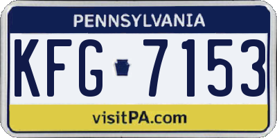 PA license plate KFG7153