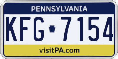 PA license plate KFG7154