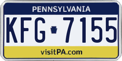 PA license plate KFG7155
