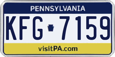 PA license plate KFG7159