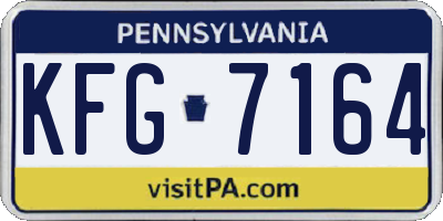 PA license plate KFG7164