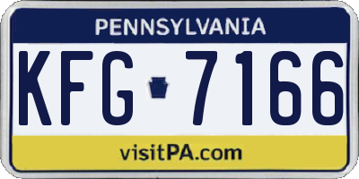 PA license plate KFG7166