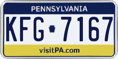 PA license plate KFG7167