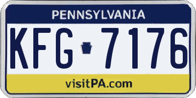 PA license plate KFG7176
