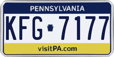 PA license plate KFG7177