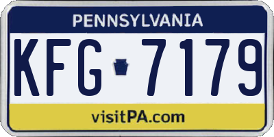 PA license plate KFG7179