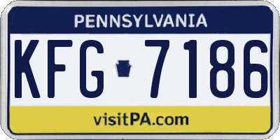 PA license plate KFG7186