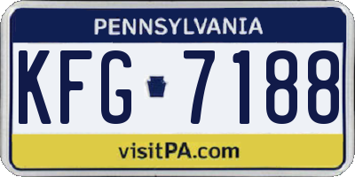 PA license plate KFG7188