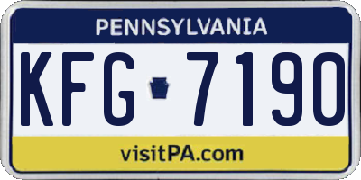 PA license plate KFG7190