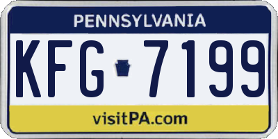 PA license plate KFG7199