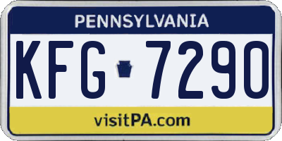PA license plate KFG7290