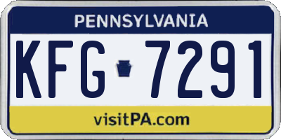 PA license plate KFG7291