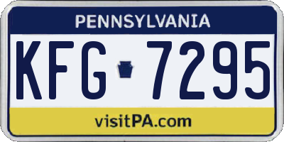 PA license plate KFG7295