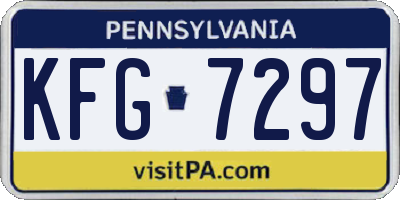 PA license plate KFG7297