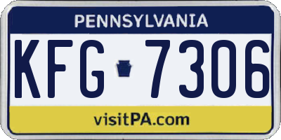 PA license plate KFG7306