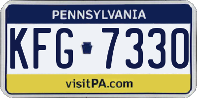 PA license plate KFG7330