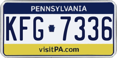 PA license plate KFG7336
