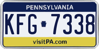 PA license plate KFG7338