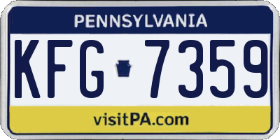 PA license plate KFG7359