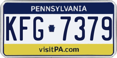 PA license plate KFG7379