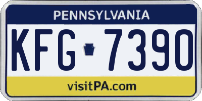 PA license plate KFG7390