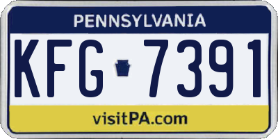 PA license plate KFG7391