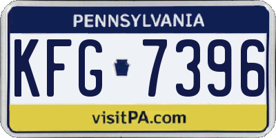 PA license plate KFG7396