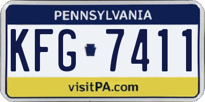 PA license plate KFG7411