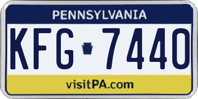 PA license plate KFG7440