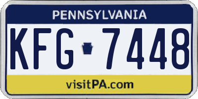 PA license plate KFG7448