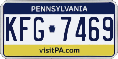 PA license plate KFG7469