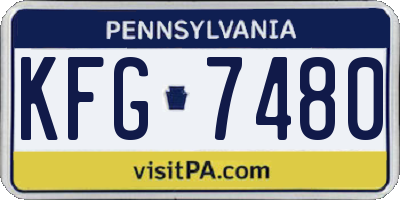 PA license plate KFG7480