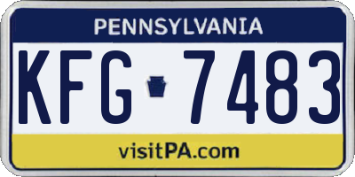 PA license plate KFG7483