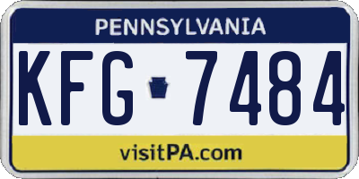PA license plate KFG7484