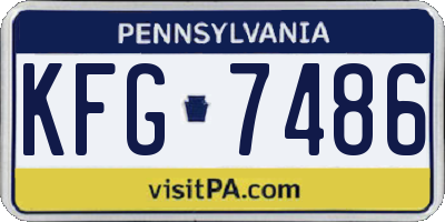 PA license plate KFG7486