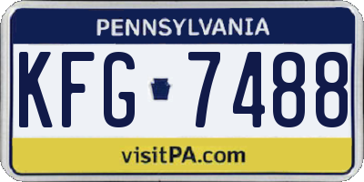 PA license plate KFG7488