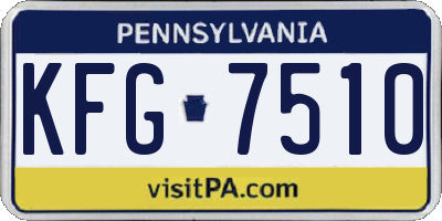 PA license plate KFG7510