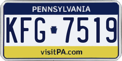 PA license plate KFG7519