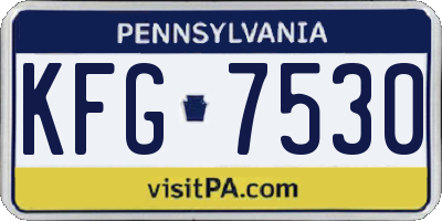 PA license plate KFG7530