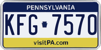 PA license plate KFG7570