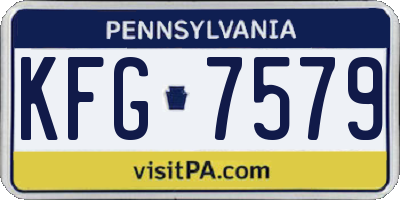 PA license plate KFG7579