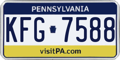 PA license plate KFG7588