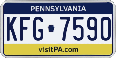 PA license plate KFG7590