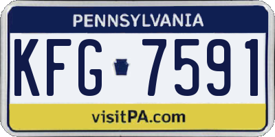PA license plate KFG7591