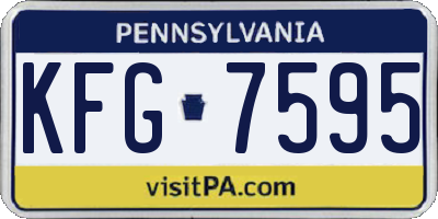 PA license plate KFG7595