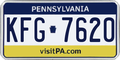 PA license plate KFG7620