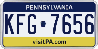 PA license plate KFG7656