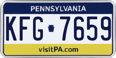 PA license plate KFG7659