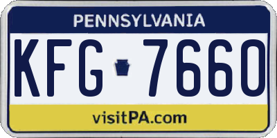 PA license plate KFG7660