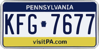 PA license plate KFG7677